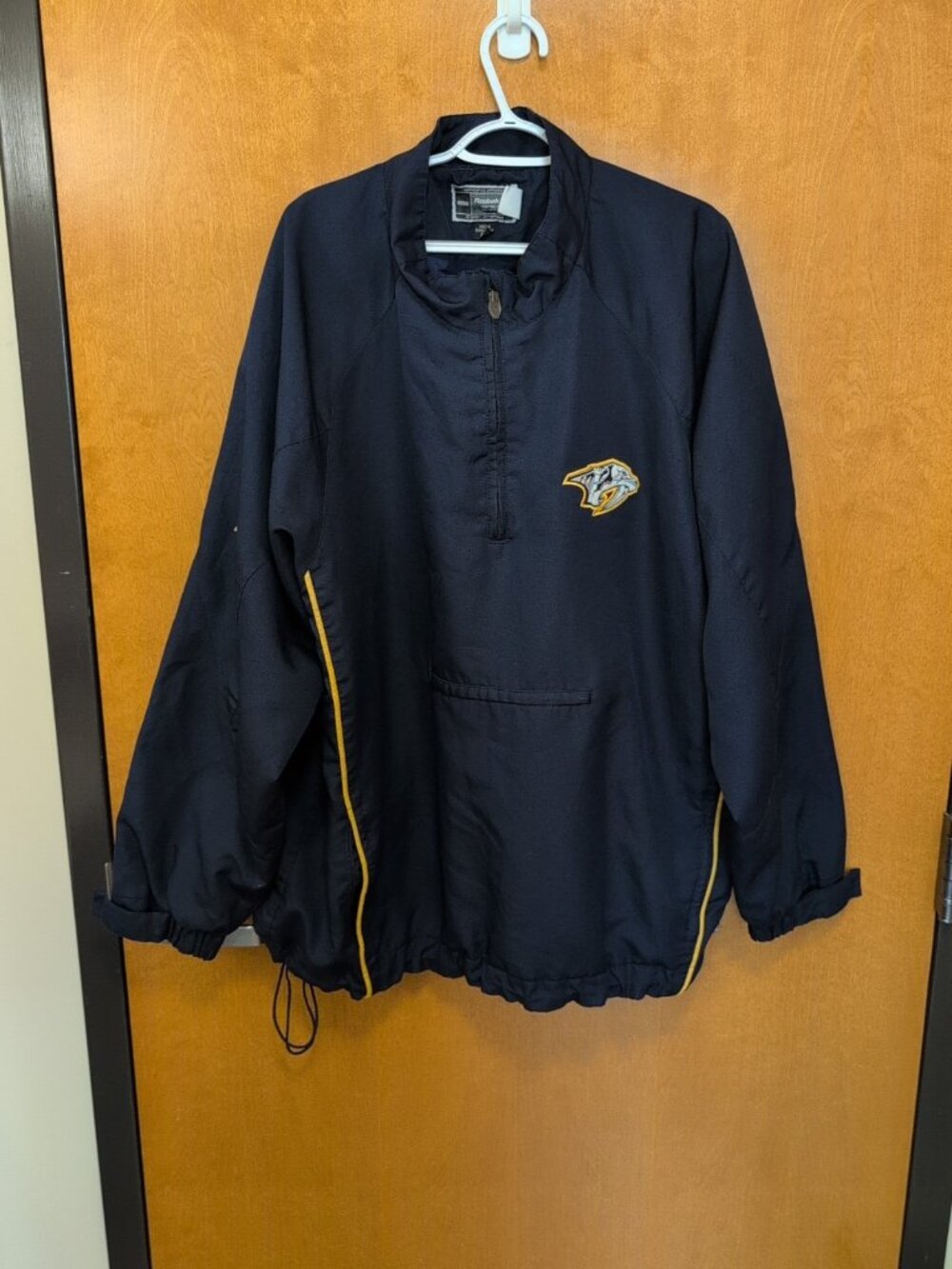 Reebok Jacket Mens 2XL Blue Nashville Predators Windbreaker Full Zip Hockey EUC